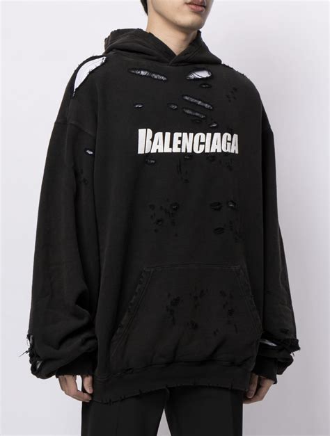 adidas balenciaga hoodie|balenciaga distressed hoodie.